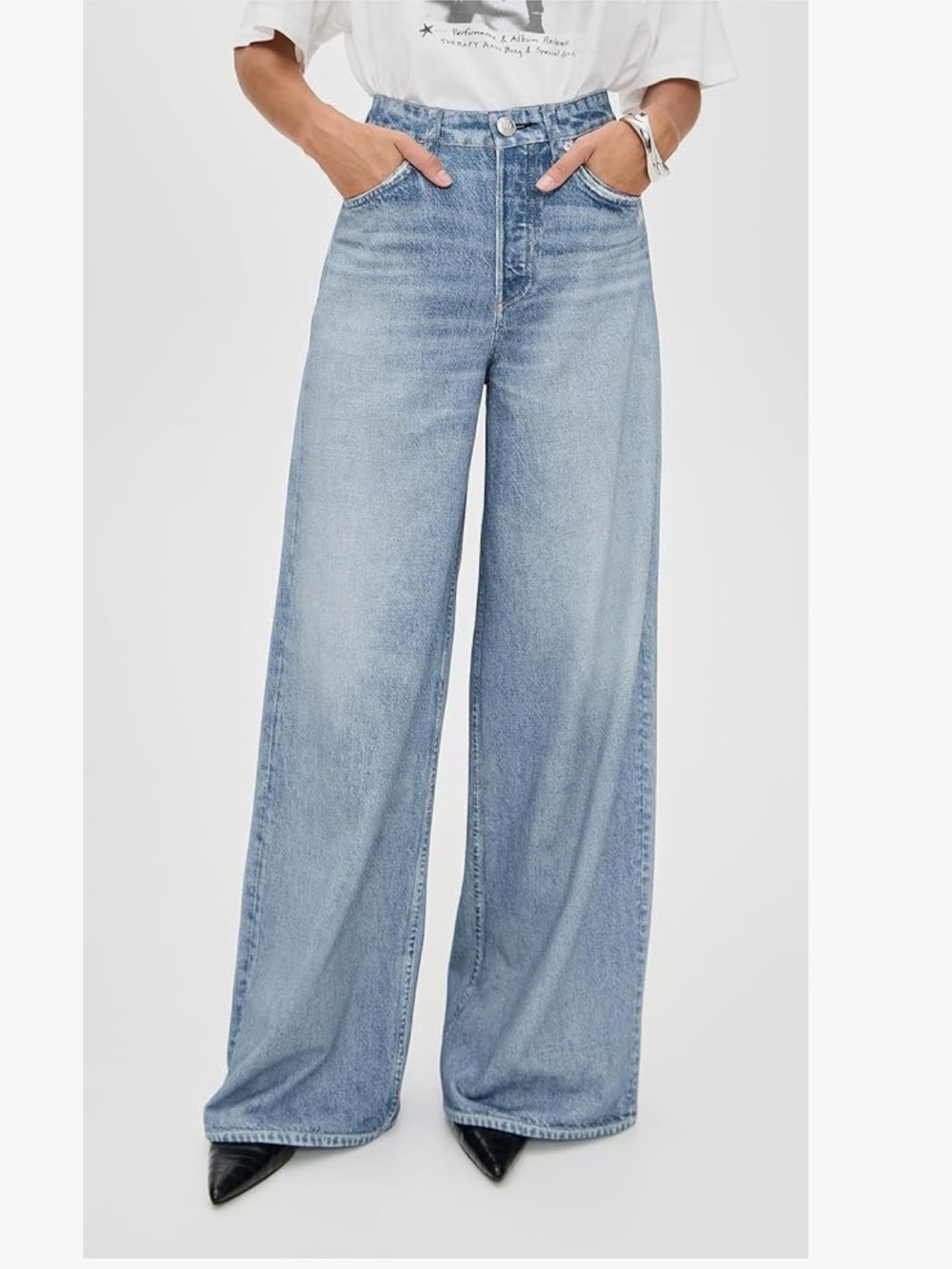 rag & bone Light Blue Washed Denim Jeans
